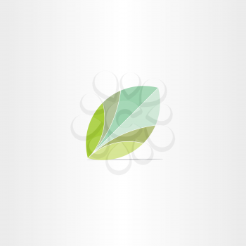 eco green leaf flat vector icon design