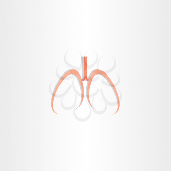human lungs icon vector design organ 