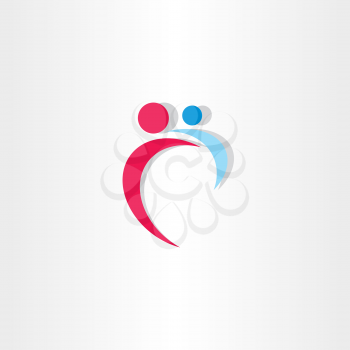 mother and baby icon vector design logo relation
