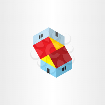 unreal houses illusion icon design