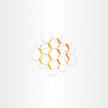 abstract honey comb vector icon design symbol