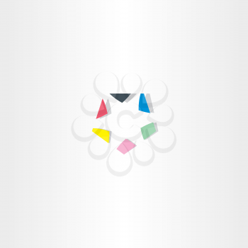 abstract pentagon logo icon element symbol