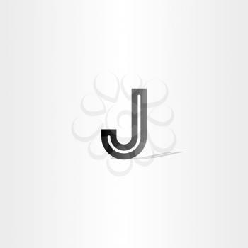 black letter j logo design element sign icon