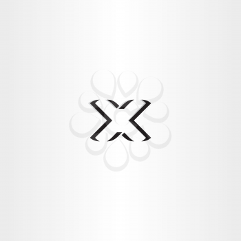 black logotype letter x logo icon design font