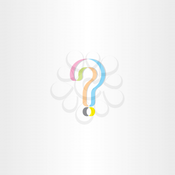 colorful question mark logo vector design element sign