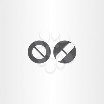 pill and capsule vector black icon element tablet