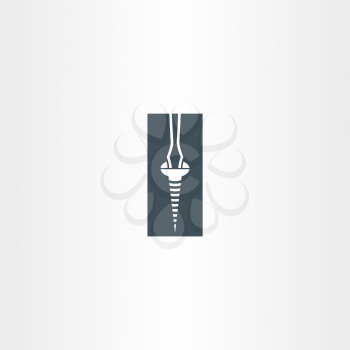 screwdriver and screw icon design service tool