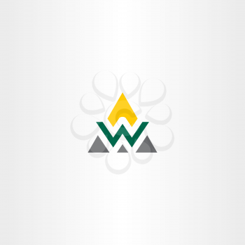 triangle logo letter w symbol vector icon
