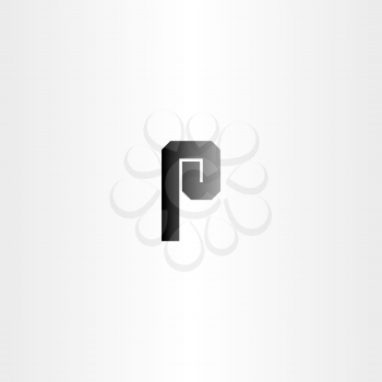 logo black letter p logotype p vector icon font