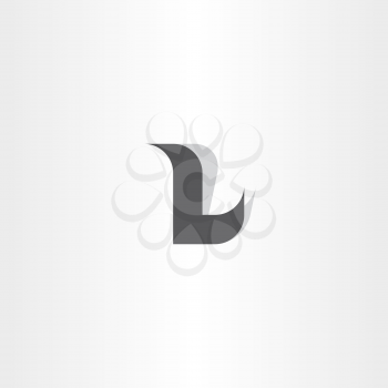 black letter l logo logotype vector icon design