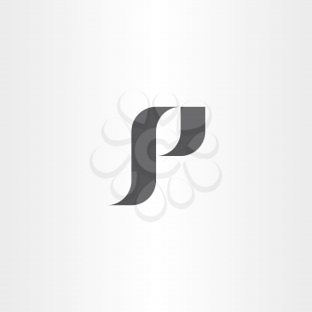 letter p black logotype vector icon p logo font
