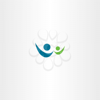 man and child people sign vector logo icon symbol