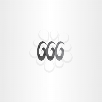black devil number 666 six icon vector element