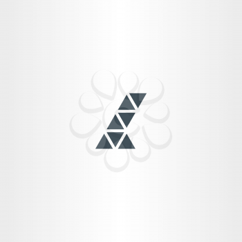 letter l triangles icon vector symbol design