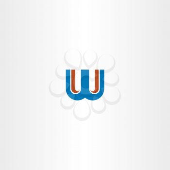 letter w symbol vector design sign emblem