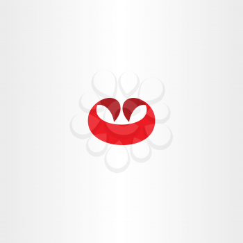 red ribbon w letter w logotype logo vector emblem