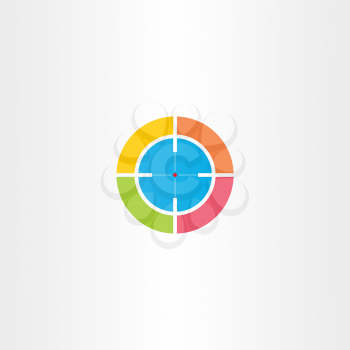 sniper target vector logo icon design