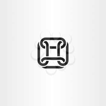square chain link vector logo icon