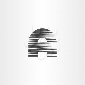 letter a black scratched vector icon design