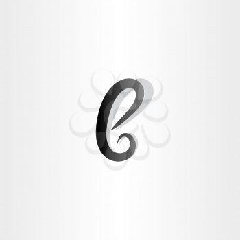 small black logo icon letter b vector 