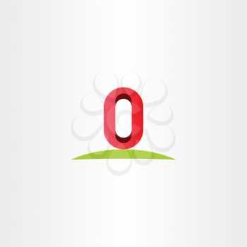 letter o zero 0 number vector logo icon 
