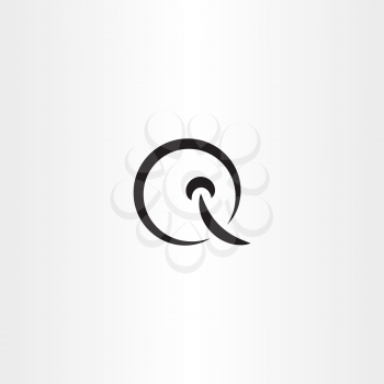 letter q logo vector black design element 