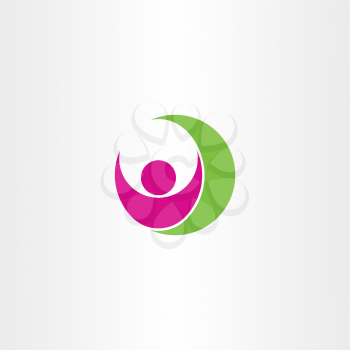 health logo healthy man icon vector 