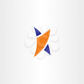 k logo blue orange icon sign symbol 