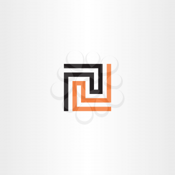 labyrinth puzzle vector game icon logo design