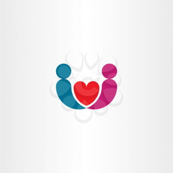 man and woman marriage logo vector love