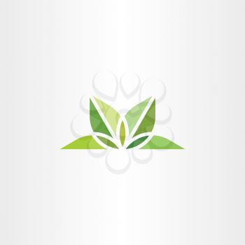 natural leaves logo yoga green symbol 