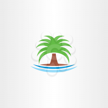 palm icon tree vector symbol logo design