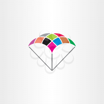 parachute logo symbol colorful icon 