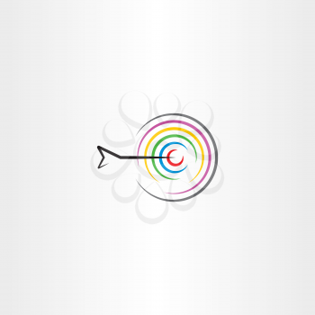 target with arrow vector symbol logo 