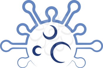 corona virus icon logo vector design 
