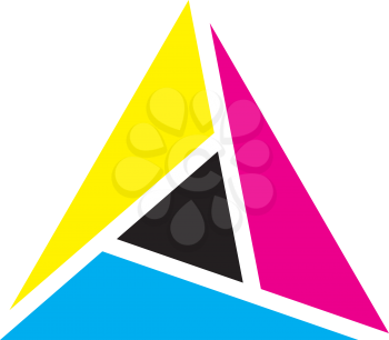 triangle colorful icon geometric business logo 