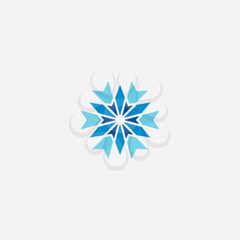 winter snowflake icon symbol logo design element