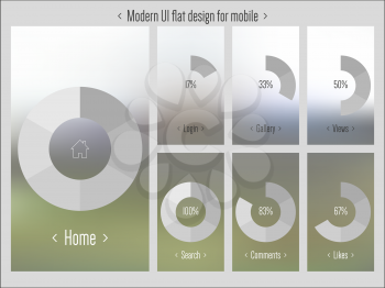 Moder UI flat design, concept vector illustration