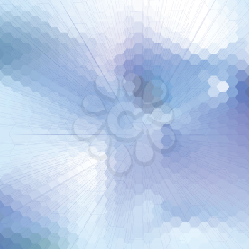 Abstract blurred background, hexagonal abstract template vector