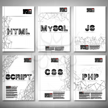 Brochure, flyer or report for business, templates vector