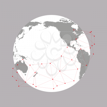 World globe Vector Illustration, background for communication.