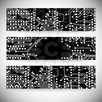 Microchip background, electronic circuit, EPS10 vector illustration