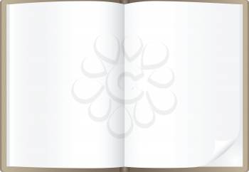 Simple book isolated on the white background