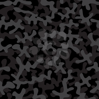 Night camouflage seamless clothing texture. Military army fashion style