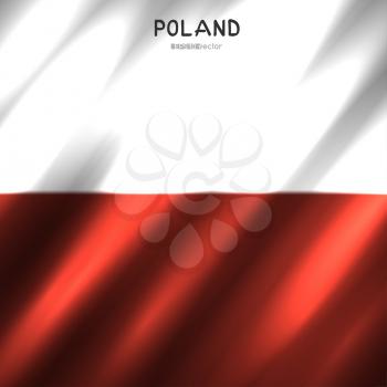 National Poland flag background. Country Polish standard banner backdrop