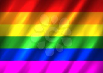 LGBT rainbow flag background. Waving pride sign backdrop. Bisexual gay lesbian transsexual symbol. Love orientation lifestyle illustration