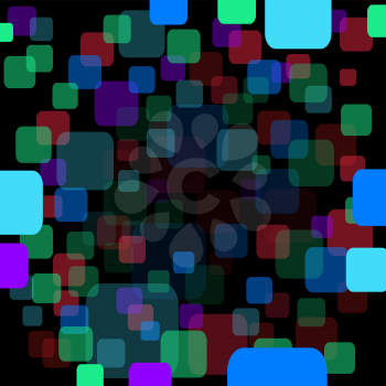 Rectangle colored dark backdrop. Rectangles with abstract blue green pink color