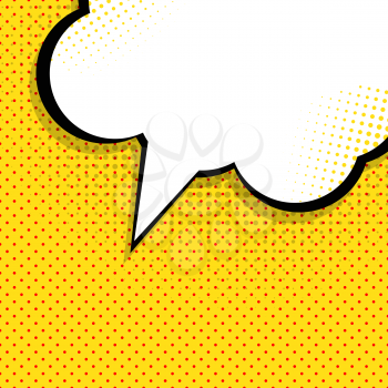Speech Bubble Pop Art Background On Dot Background Vector Illustration EPS10