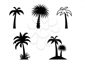 Silhouette of Palm Trees. Vector Illustration. EPS10