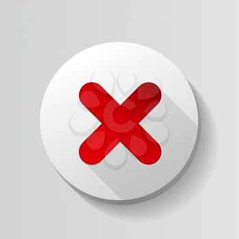 Red  Check Mark Icon Button Vector Illustration EPS10